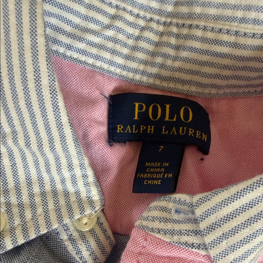 Polo Ralph Lauren Color block Shirt boys size 7 - Picture 3 of 6